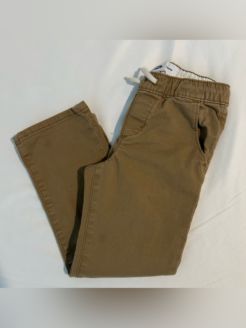 Old Navy Boys 4T Relaxed Pull On Twill Pants Brown Khaki